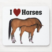 Amo los caballos Mousepad Tapete De Ratones