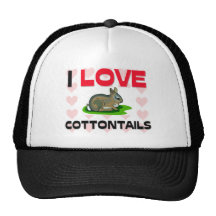 Amo los conejos de rabo blanco gorros  