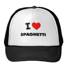 Amo los espaguetis (la comida) gorra