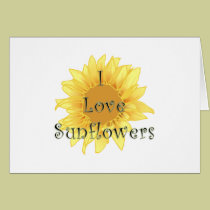 Amo los girasoles tarjetas