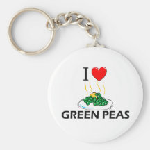 Amo los guisantes verdes llavero personalizado