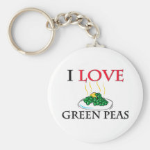 Amo los guisantes verdes llaveros personalizados