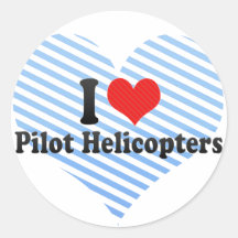 Amo los helicópteros experimentales etiqueta redonda