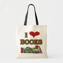 Amo los libros bolsas lienzo