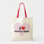 Amo los libros de la entrada bolsas lienzo