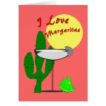 Amo los margaritas--Camisetas de los amantes de Ma Felicitaciones
