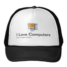 Amo los ordenadores - casquillo de las soluciones  gorros bordados