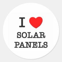 Amo los paneles solares pegatina