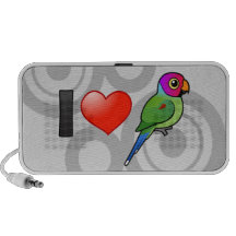 Amo los Parakeets Ciruelo-dirigidos (el varón) Altavoces De Viajar