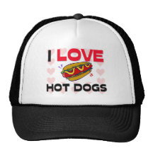 Amo los perritos calientes gorro