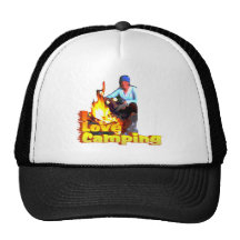 Amo los perritos calientes que acampan y S'mores Gorro