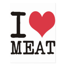 ¡Amo los pescados de comida de la carne Producst y Postal