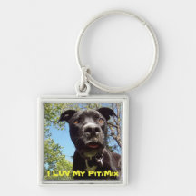 Amo los pitbulls/mezcla llavero personalizado