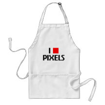 Amo los pixeles delantal