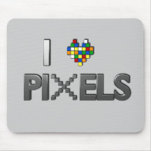 Amo los pixeles Mousepad Alfombrilla De Raton