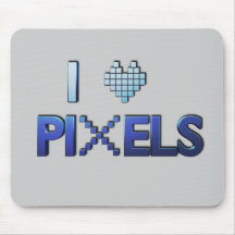Amo los pixeles Mousepad Tapetes De Ratón