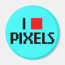Amo los pixeles oscuros iman para frigorífico
