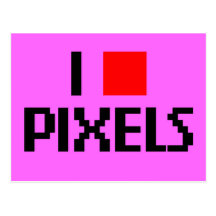 Amo los pixeles oscuros postales