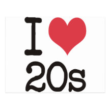 ¡Amo los productos 20s y los diseños! Tarjeta Postal