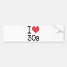 ¡Amo los productos 30s y los diseños! Etiqueta De Parachoque