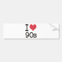 ¡Amo los productos 90s y los diseños! Etiqueta De Parachoque
