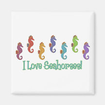 Amo los Seahorses (las camisetas ligeras solamente Imán De Frigorifico