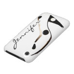 Amo los talones blancos y negros de los zapatos Case-Mate iPhone 3 cárcasas