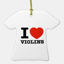 Amo los violines ornamento para reyes magos