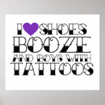 Amo los zapatos emborracho y los muchachos con los poster