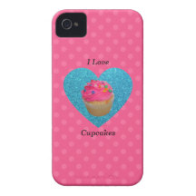 Amo lunares rosados de las magdalenas iPhone 4 Case-Mate funda