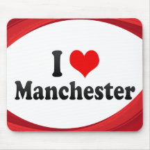 Amo Manchester, Reino Unido Alfombrillas De Ratón