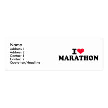 Amo maratón plantilla de tarjeta personal