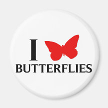 Amo mariposas iman para frigorífico