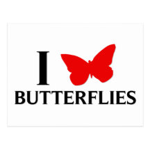Amo mariposas postales