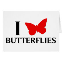 Amo mariposas tarjetón