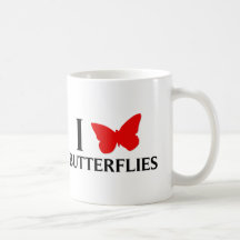 Amo mariposas taza de café