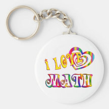 Amo matemáticas llaveros personalizados
