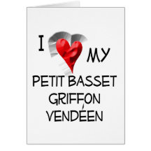 Amo mi afloramiento pequeno Griffon Vendeen Tarjeta
