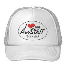 Amo mi AmStaff (es un perro) Gorras De Camionero