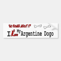 Amo mi Argentina Dogo Etiqueta De Parachoque