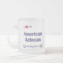 Amo mi Aztecas americano (los caballos múltiples) Taza De Café