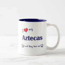 Amo mi Aztecas (los caballos múltiples) Tazas