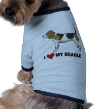 Amo mi beagle camiseta de perrito