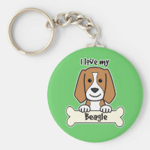 Amo mi beagle llaveros personalizados