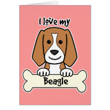 Amo mi beagle tarjetas