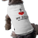 Amo mi bola y camisa del perro del navidad prenda mascota