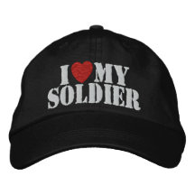 Amo mi ✯ bordado soldado del gorra gorra de beisbol