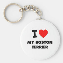 Amo mi Boston Terrier Llavero