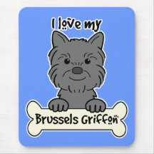 Amo mi Bruselas Griffon Alfombrilla De Ratones