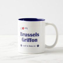 Amo mi Bruselas Griffon (el perro masculino) Tazas